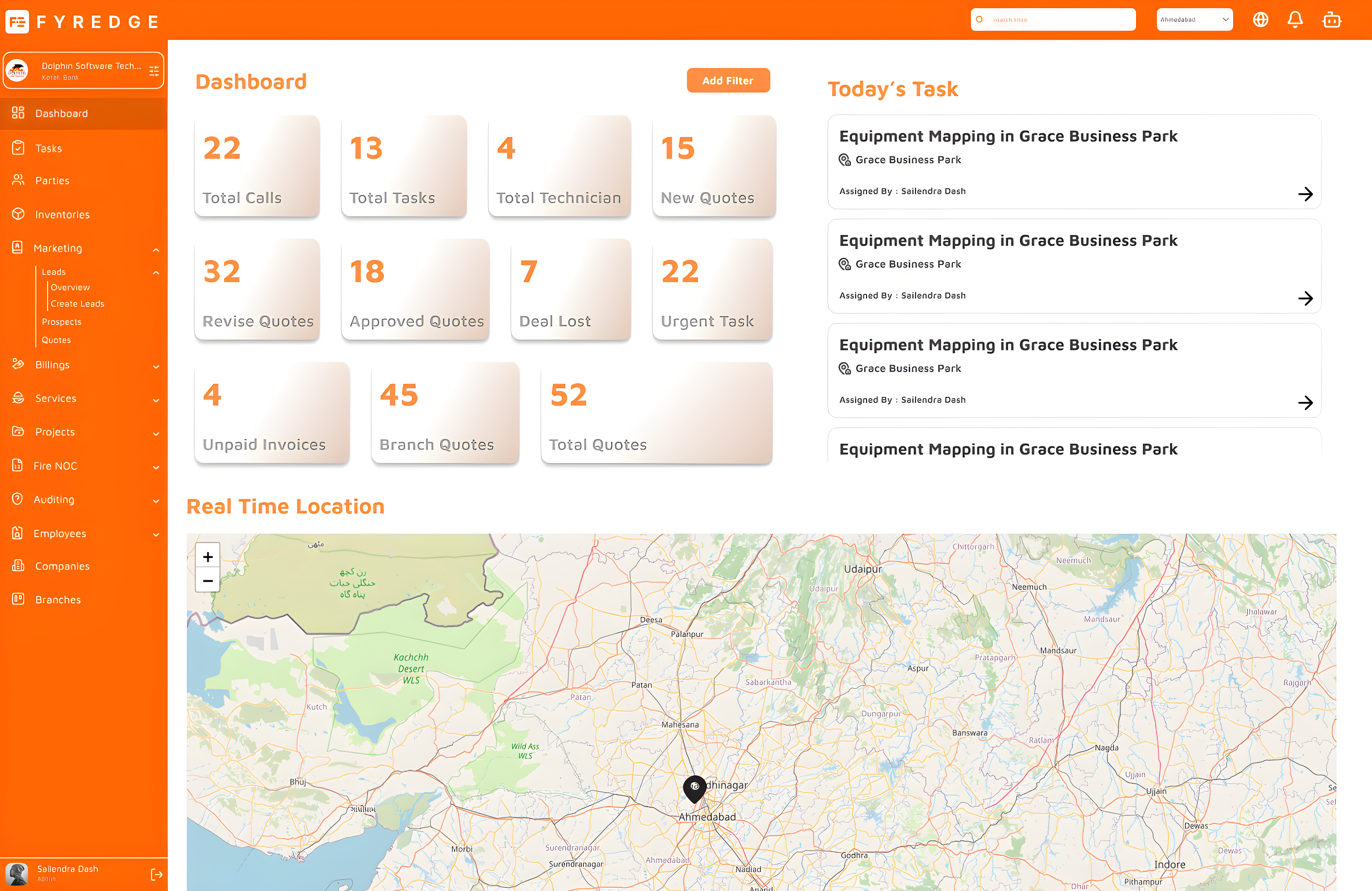 FYREDGE Dashboard